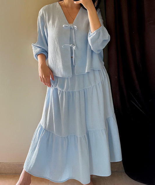 Serenity Co-Ord Set – Sky Blue