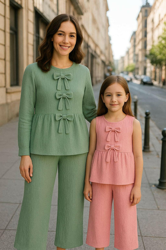 Mother & Daughter Matching Peplum Set